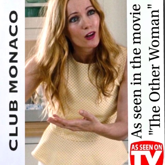Club Monaco Peplum Top as Worn by Leslie Mann